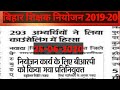 बिहार शिक्षक नियोजन 2019-20/Bihar primary Teacher Niyojan latest update!