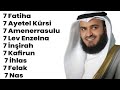 7 Fatiha 7 Ayetel Kürsi 7 Amenerrasulu 7 Lev enzelna 7 İnşirah 7 Kafirun 7 İhlas 7 Felak 7 Nas Rukye