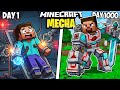 I Survived 1000 Days as a MECHA in Minecraft