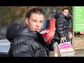 Coleen Rooney cuts a casual figure in a padded coat as she picks up groceries in Cheshire