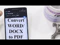 How to Convert Word (.DOCX) files to PDF in Android [Hindi]