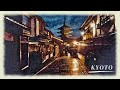 Walking in the rain at night in Japan（Kyoto,Higashiyama District）4K ASMR