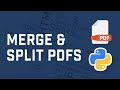 How To Merge and Split PDF Files Using Python (Python Automation Tutorial For Beginners)