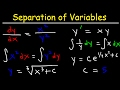 Separable First Order Differential Equations - Basic Introduction
