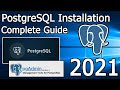 How to Install PostgreSQL \u0026 pgAdmin 4 on Windows 10 [ 2021 Update ] Step by Step Installation guide