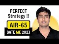 GATE AIR - 65 (ME) Perfect strategy \u0026 Tips | Omkar Thite | GATE Topper from Exergic