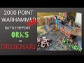 Orks vs Drukhari 2000 point Warhammer 40k Batrep