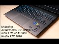 New 2021 HP OMEN 17 (i7-11800H, RTX3070) Unboxing\u0026First Impression, Intel 11th CPU Mechanical Switch
