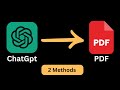 How To Save Chatgpt Conversation as a PDF File (2 Methods)