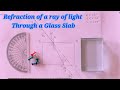 |Refraction of a ray of light through Glass slab| angle of incident , refraction, emergence.