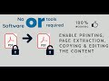 How to remove restrictions from a secured pdf file || No Software or tools required
