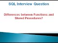 Top 10 differences between Stored Procedures and Functions in SQL Server(English)