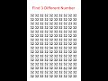 Find 3 Different number  🧠/Genius Can Solve This IQ Test Puzzle