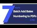 How to Batch Add Bates Numbering to PDFs on Mac | PDFelement 7