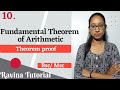 10. Fundamental Theorem of Arithmetic | Number Theory | Ravina Tutorial | in Hindi