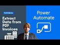 🤖 Microsoft Power Automate Tutorial - Extract data from PDF invoices