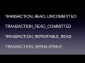 Transaction Isolation Levels