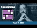 Doug plays today's NYT Connections Puzzle Game for 7/11/2025