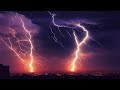 Heavy Stormy Night with Torrential Rainstorm \u0026 Very Huge Thunder ⚡⛈ Thunderstorm Sounds for Sleeping