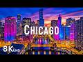 Chicago 🇺🇸 | Insane Skyline, City Lights \u0026 Lake Michigan Views in 8K