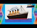 How to draw Titanic easily
