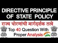 राज्य धोरणांची मार्गदर्शक तत्वे Directive principle of State Policy mpsc Polity DPSP ,psi,sti,exam