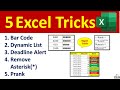 5 Amazing Excel Tricks and Tips | Learn Microsoft Excel