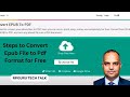 Steps to Convert Epub File to Pdf Format for Free