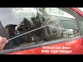 unlock car door with coat hanger