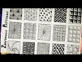 Most satisfying 15 zentangle patterns tutorial || Part 1 || la Crafts villa || Art 65