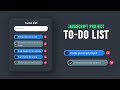 How To Create a To Do List App in Html CSS \u0026 JS | Javascript Project
