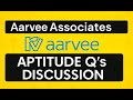 Aarvee Associates – Aptitude Q's Discussion Part 8