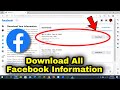 How To Download All Facebook Information