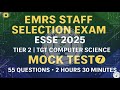 EMRS Tier-2 TGT Computer Science Mock Paper | Exam Pattern | ESSE 2025 SOLVED PAPER ANALYSIS 🔥#emrs