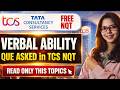 TCS Free Verbal Ability PYQ | Most Important Topics in Verbal Ability | Cutoff \u0026 Scoring Topic