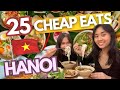 2026 Hanoi Food Guide: 25 Budget Eats (w/ Prices) • Best Restaurants \u0026 Cafes • Vietnam Travel Vlog