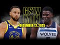 Golden State Warriors vs Minnesota Timberwolves Full Game Highlights - December 12, 2025 |NBA Season