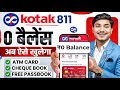Kotak Mahindra Bank Open Account Zero Balance | Kotak 811 Account Opening Online Zero Balance