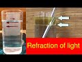 experiments on refraction of light