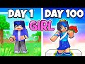 100 Day GIRL MAKEOVER in Minecraft!