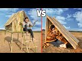 Low to high budget Bamboo House overnight survival challenge