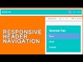 Create Responsive Header using HTML CSS |  Tutorials Tuts