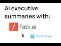 Generating AI data summaries with Snowflake Cortex and Fabi.ai