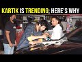 Kartik Aaryan stops by a roadside stall in Mumbai, eats Chinese food on his Lamborghini's bonnet
