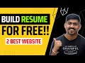 FREE Resume Building Website - ATS Friendly✅ | Get Selected By Google, Amazon etc