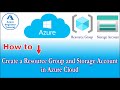🔴 How to create a Resource Group and create Storage Account in Azure Cloud | Azure Beginner Tutorial