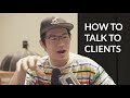 Professional freelance graphic designer shows you how to talk to a client; An real sales call!