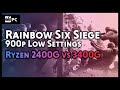 AMD Ryzen 5 2400G vs 3400G | Rainbow Six Siege | 900p Low Settings | WePC Gaming Benchmark