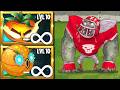 PvZ 2 POWER UP Infinite ! 5 Plant Vs  Zombie Level 15 - All Plants Vs Modern All Star Zombie