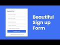 Sign up or Registration Form Template in HTML and CSS
